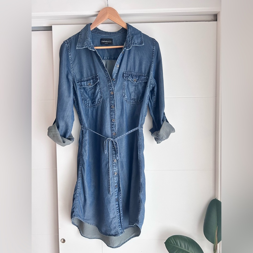 Parasuco Blue Long Sleeve Denim Dress